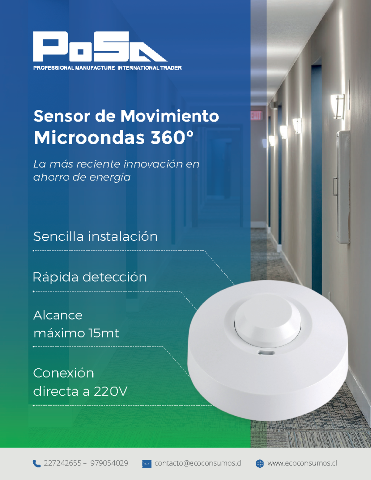 Sensor de Movimiento Microondas EL-SM-005: Guía Técnica y ...