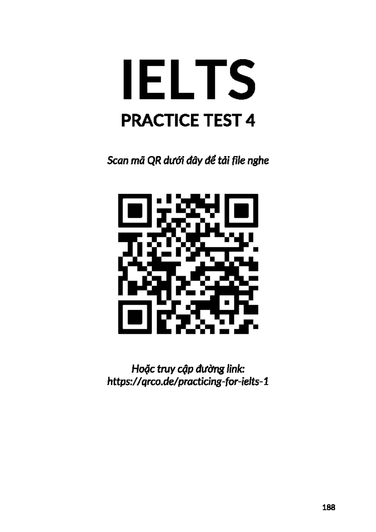 IELTS PRACTICE TEST 4: Listening & Reading Comprehension - Studocu