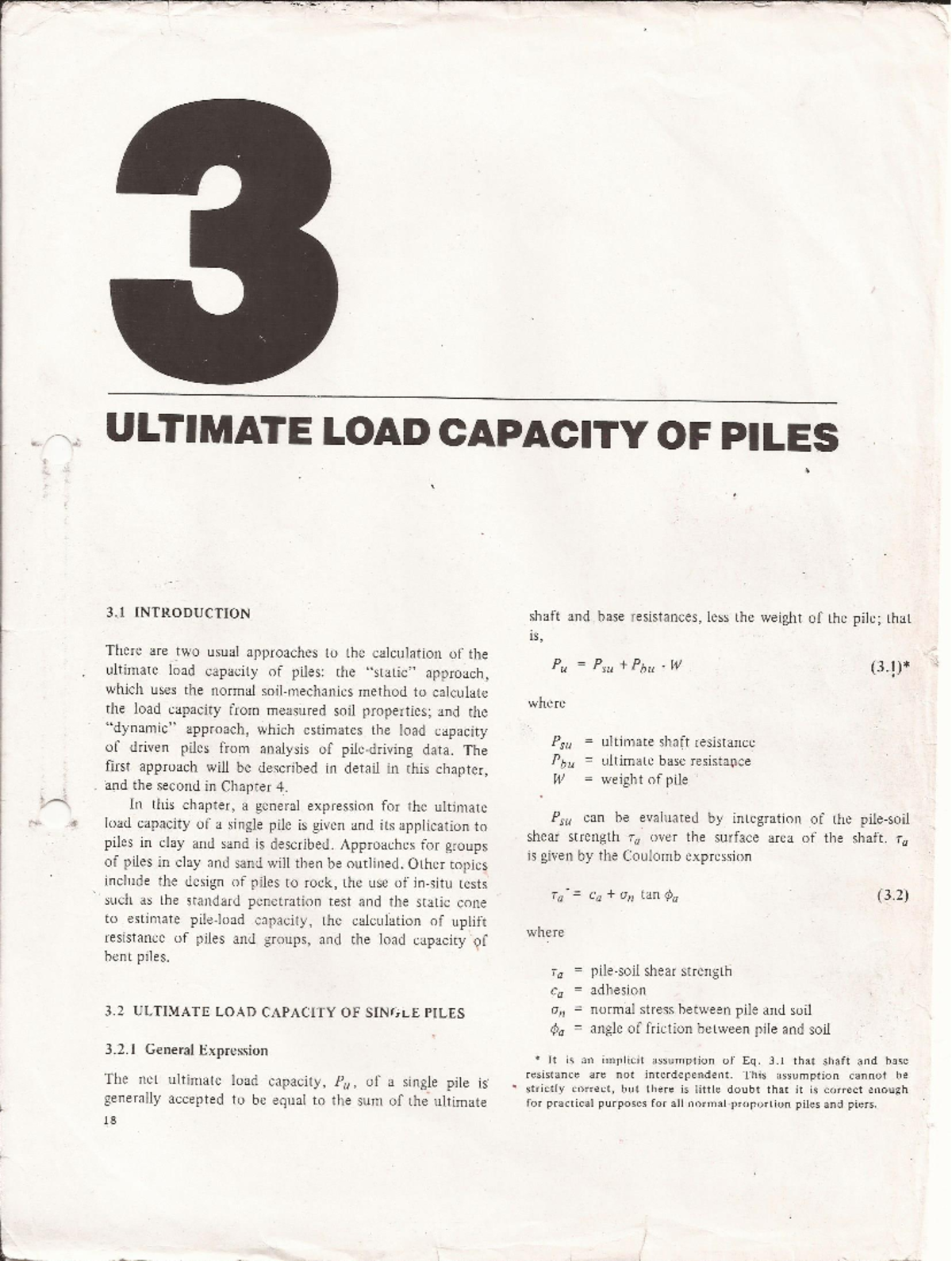 Ultimate LOAD Capacity OF Piles-1 - ULTIMATE LOAD CAPACITY OF PILES 3 ...