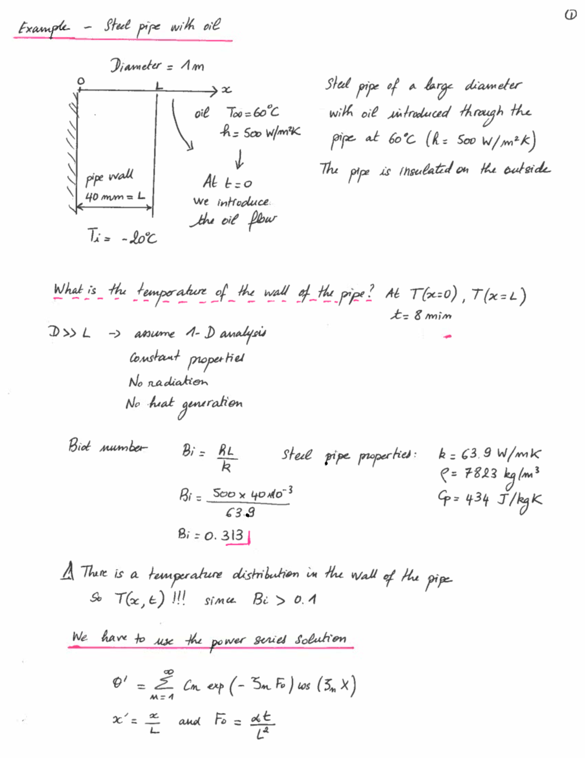 ME 3345 Lecture 9 Example Problem Steel Pipe with Oil - Example Steel ...