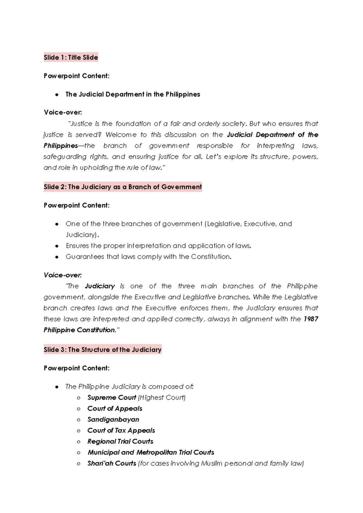 Judiciary Overview: Structure, Powers, and Role in Justice - Studocu