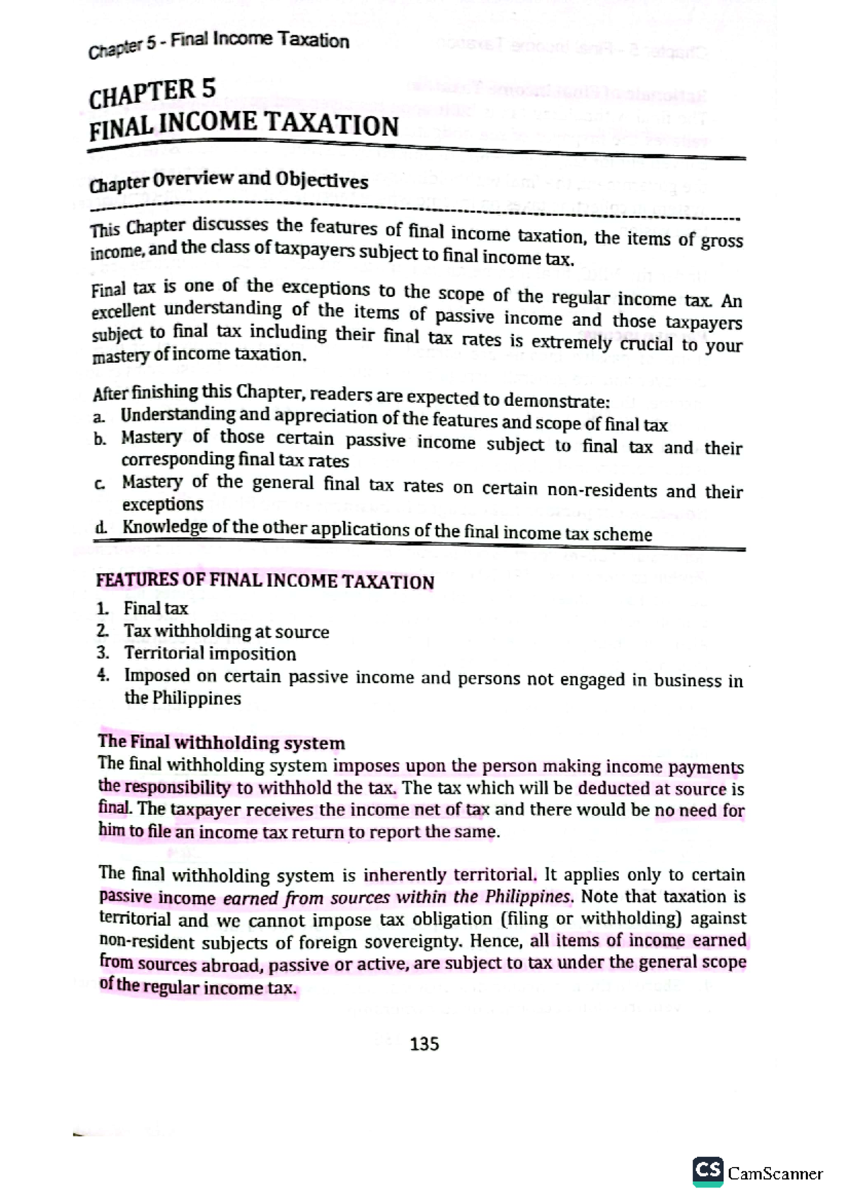Chapter 5 - Income Taxation Overview and Key Concepts - Studocu