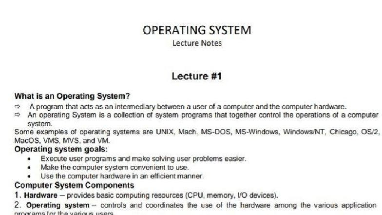 Operating System (OS) Ch 1, 5, 6, 7 - Revision Notes on CPU Scheduling ...