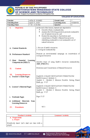 The Microscope - This is a lesson plan - Detailed Lesson Plan Science 7 ...