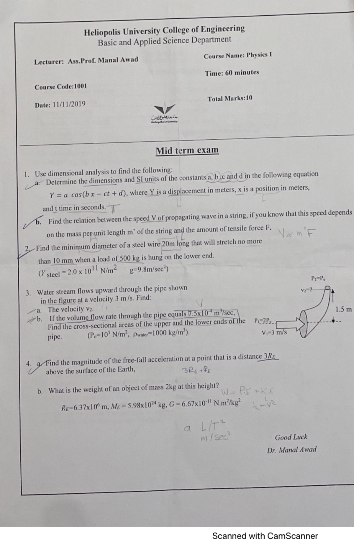 Physics 1 - Midterm Review Materials and Study Guide - Studocu