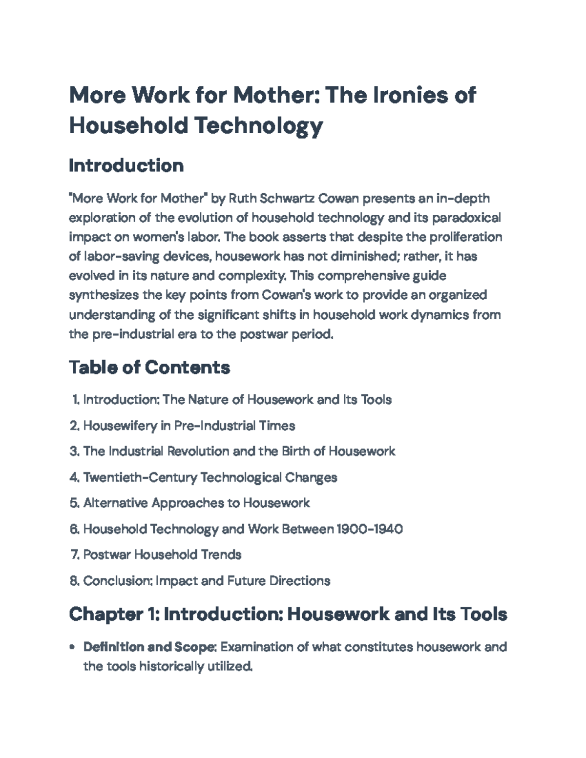 More Work for Mother: Analyzing Household Tech in HIST 202 - Studocu