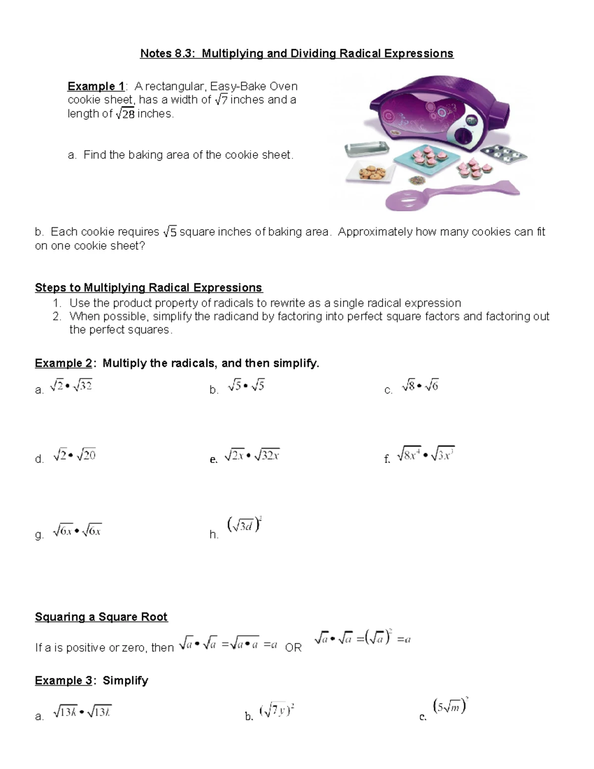 Basics of Operations with Radical Expressions (Math 101) - Studocu
