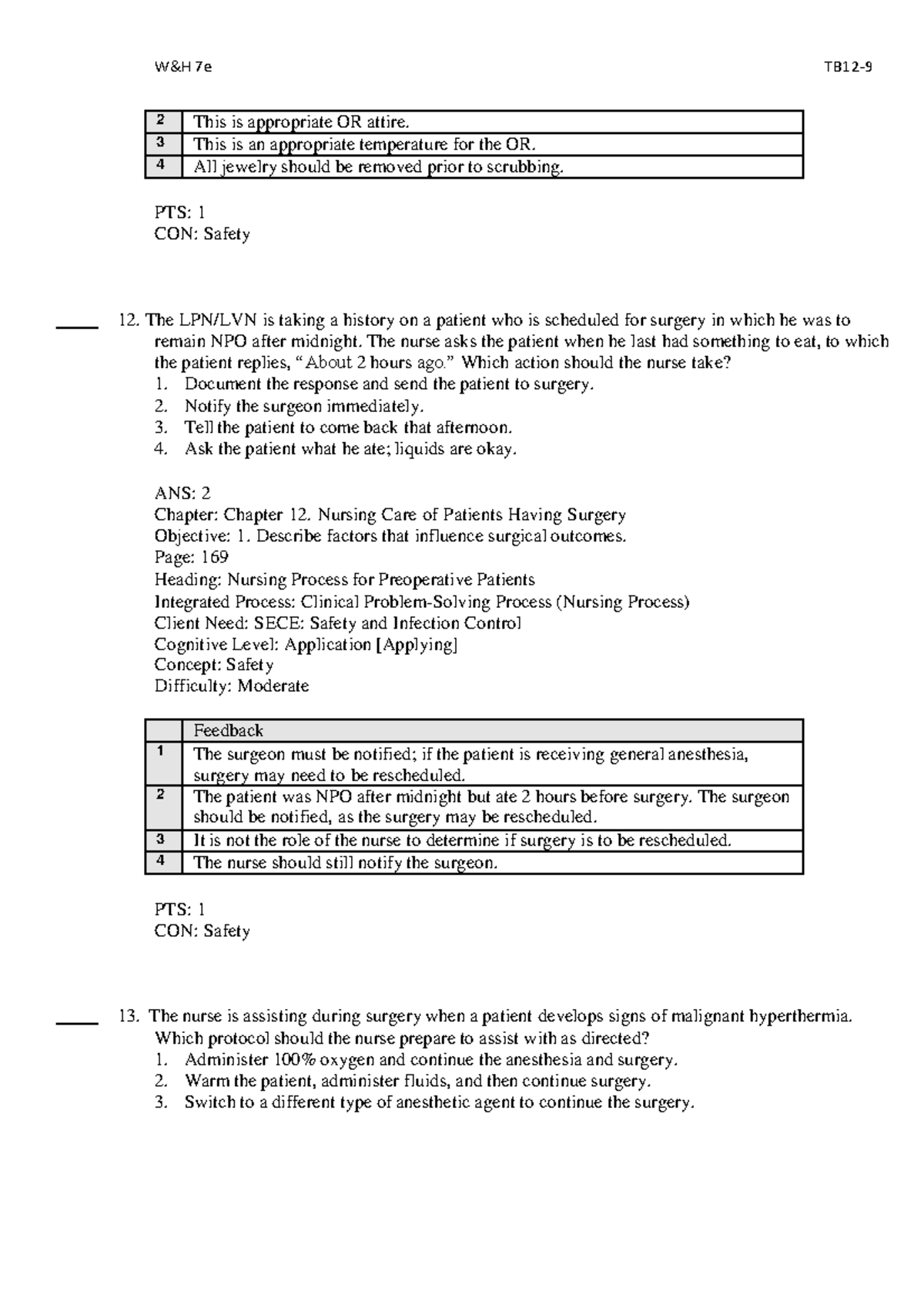 NUR 2241 Chapter 12: Preoperative Patient Care & Safety Protocols - Studocu