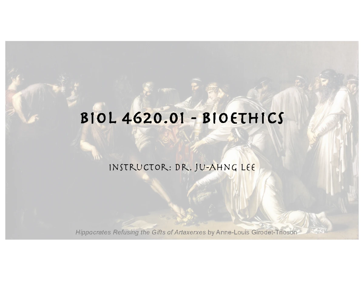 Bioethics of Embryos, Stem Cells, and Reproductive Cloning (BIO100 ...