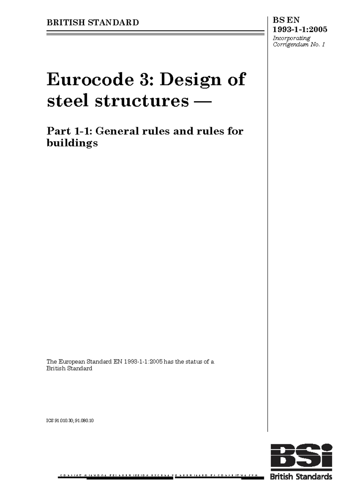 BS EN 1993-1-5:2006 - General Rules for Plated Structural Elements