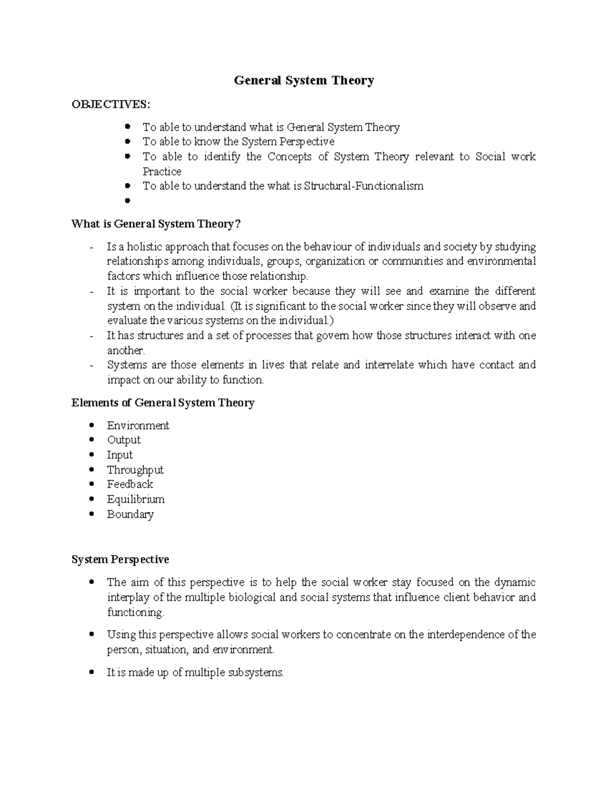 General System Theory: Key Concepts and Applications in Social Work ...
