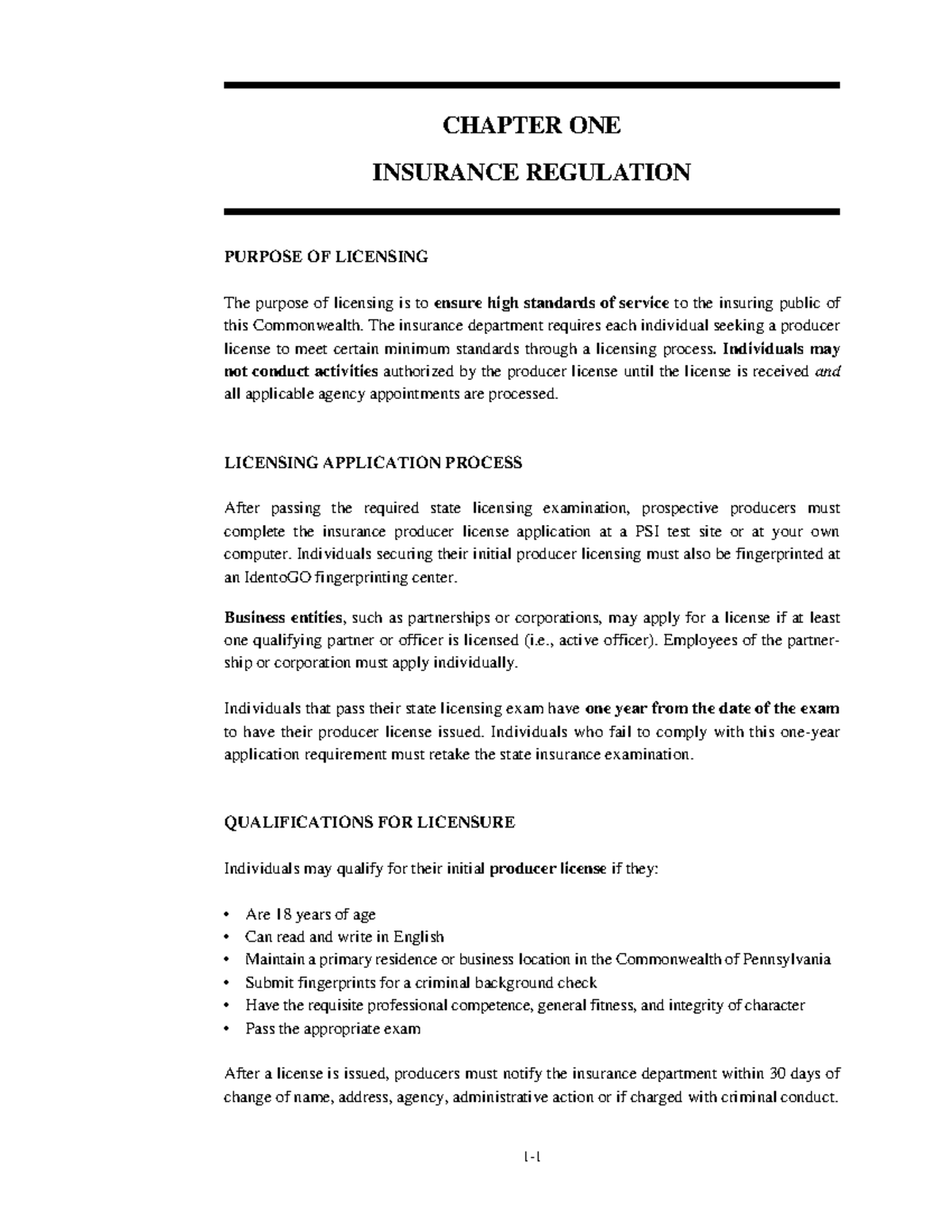 Insurance Regulation Overview for Producers & Licensing in PA - Studocu