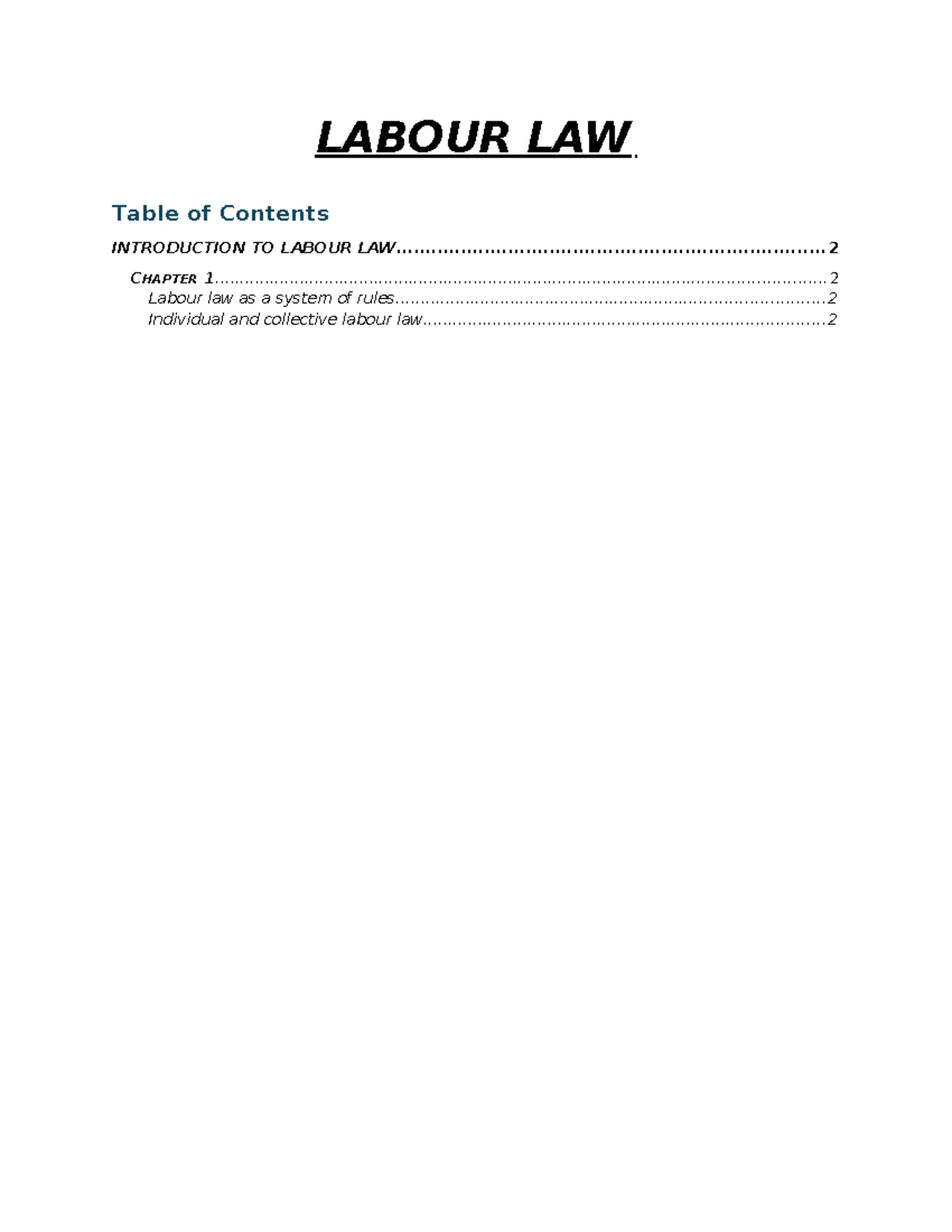 Labour Law Chapter Summary Eduvos (Block 2) - Key Concepts & Overview ...