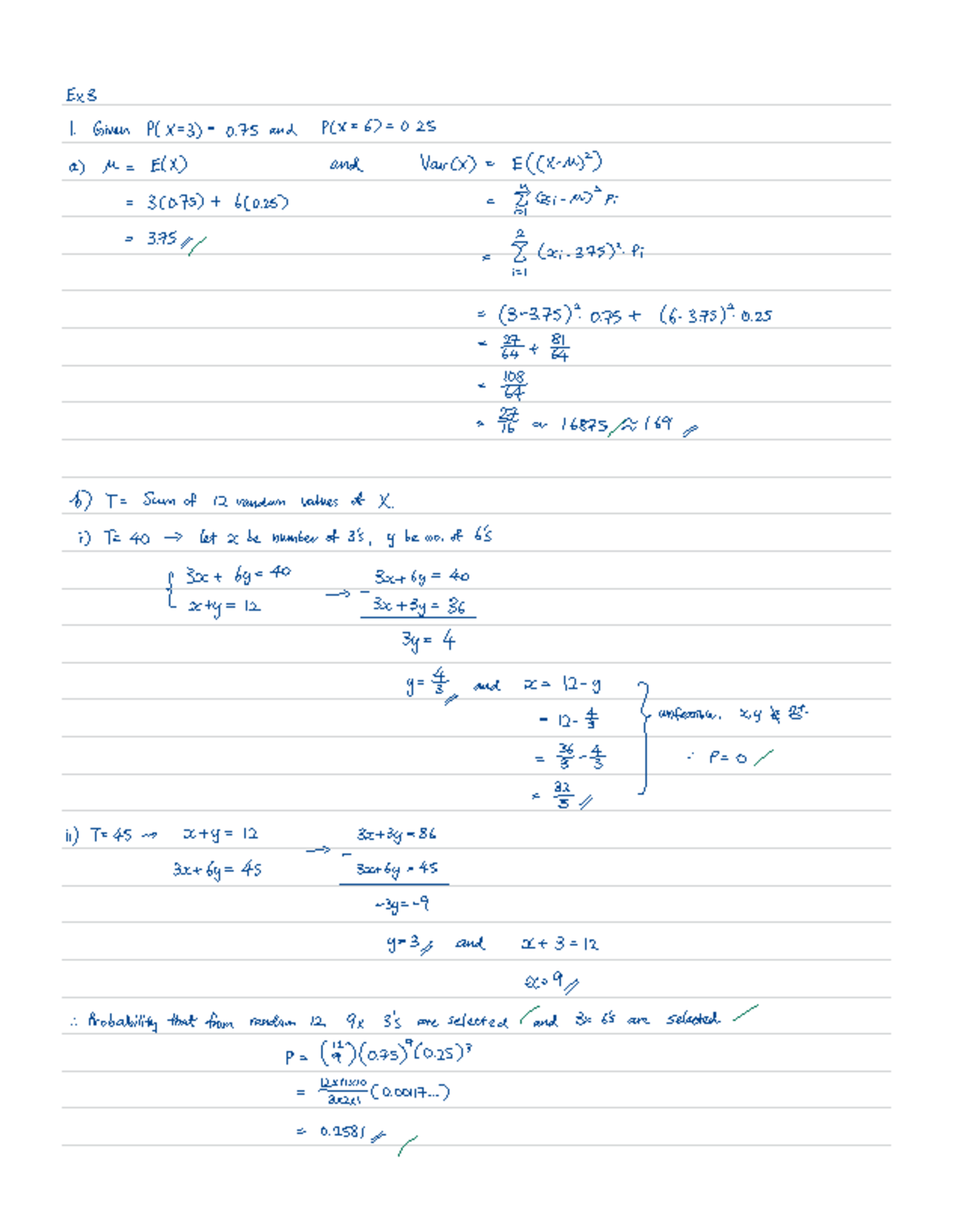 Exercises 3 - Statistical Analysis and Calculation Techniques - Studocu