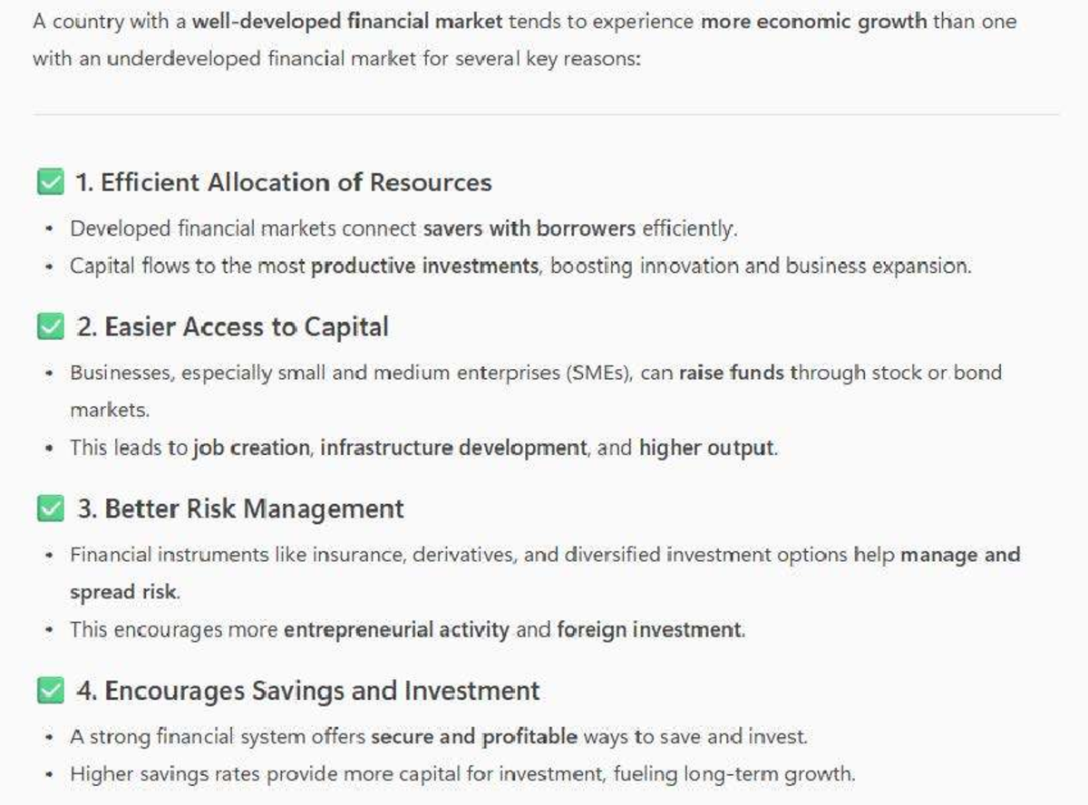 Doc3 - Midterm Notes on Financial Markets and Economic Growth - Studocu