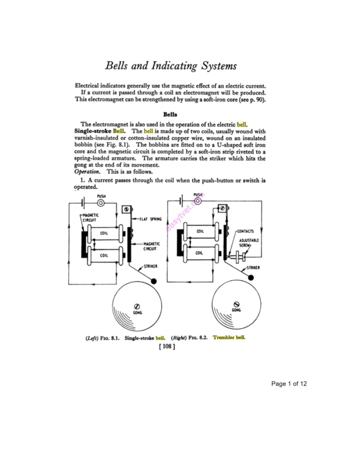 Call and Alarm Systems Overview - Electrical Indicators and Bells - Studocu