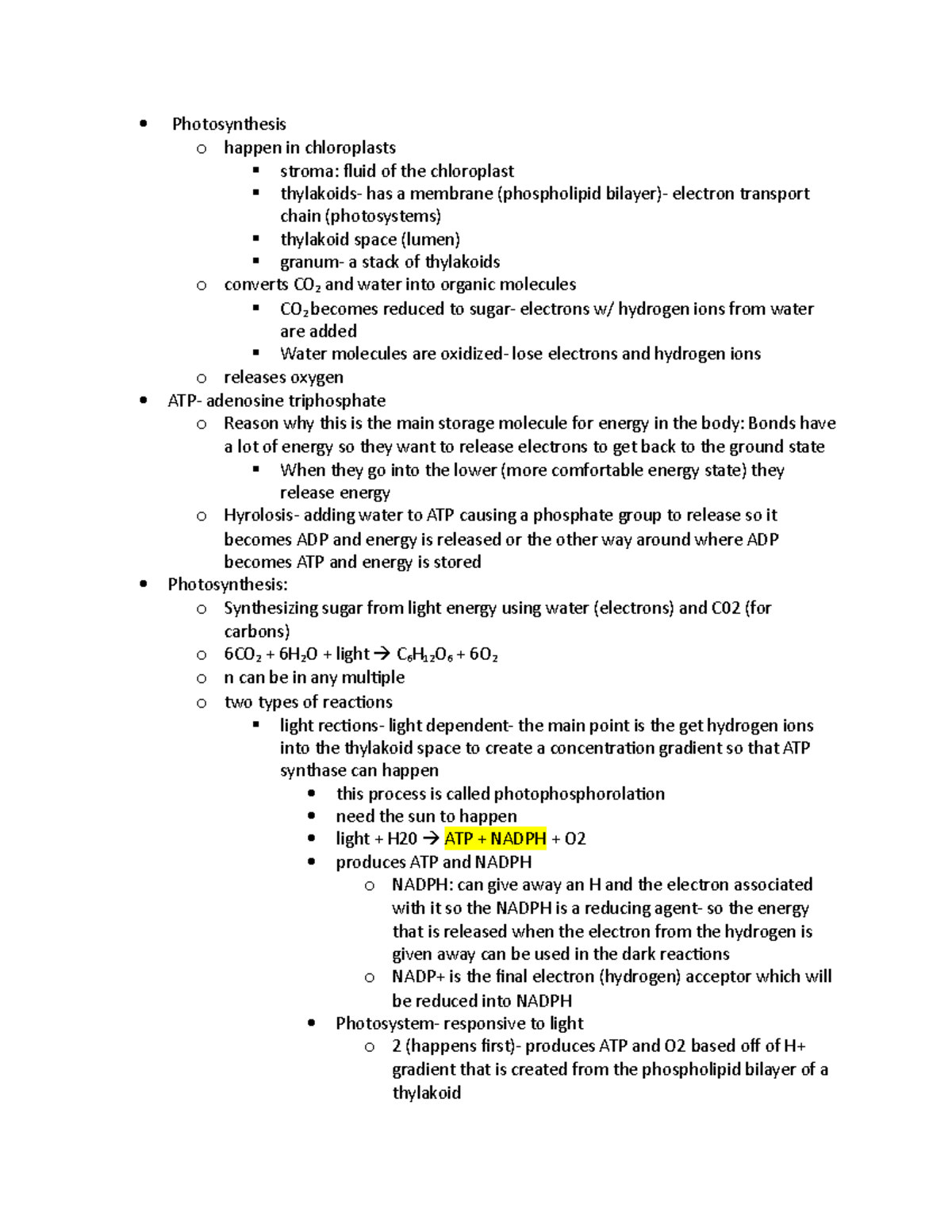 BIOL 103 Exam 3 Photosynthesis Study Guide and Key Concepts - Studocu