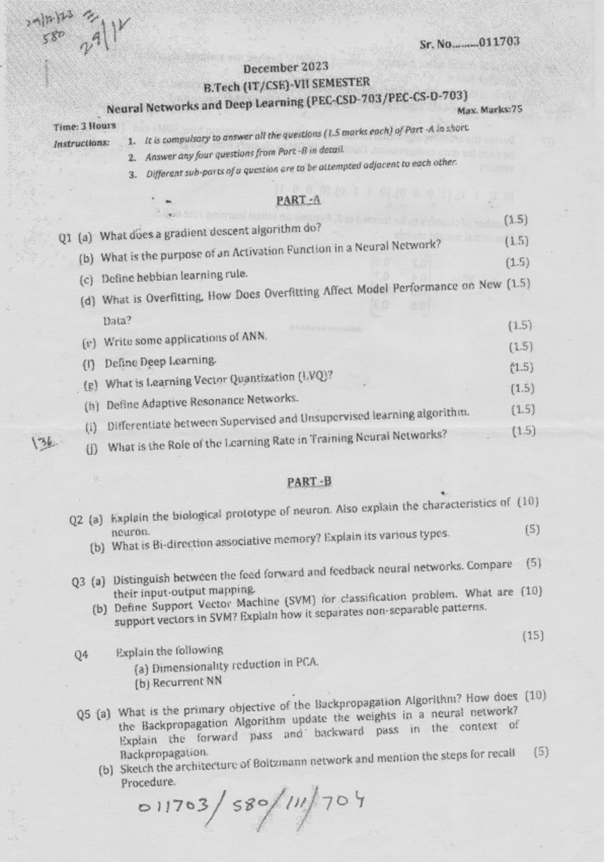 B.Tech 580 Final Exam: Neural Networks & Deep Learning Guide - Studocu