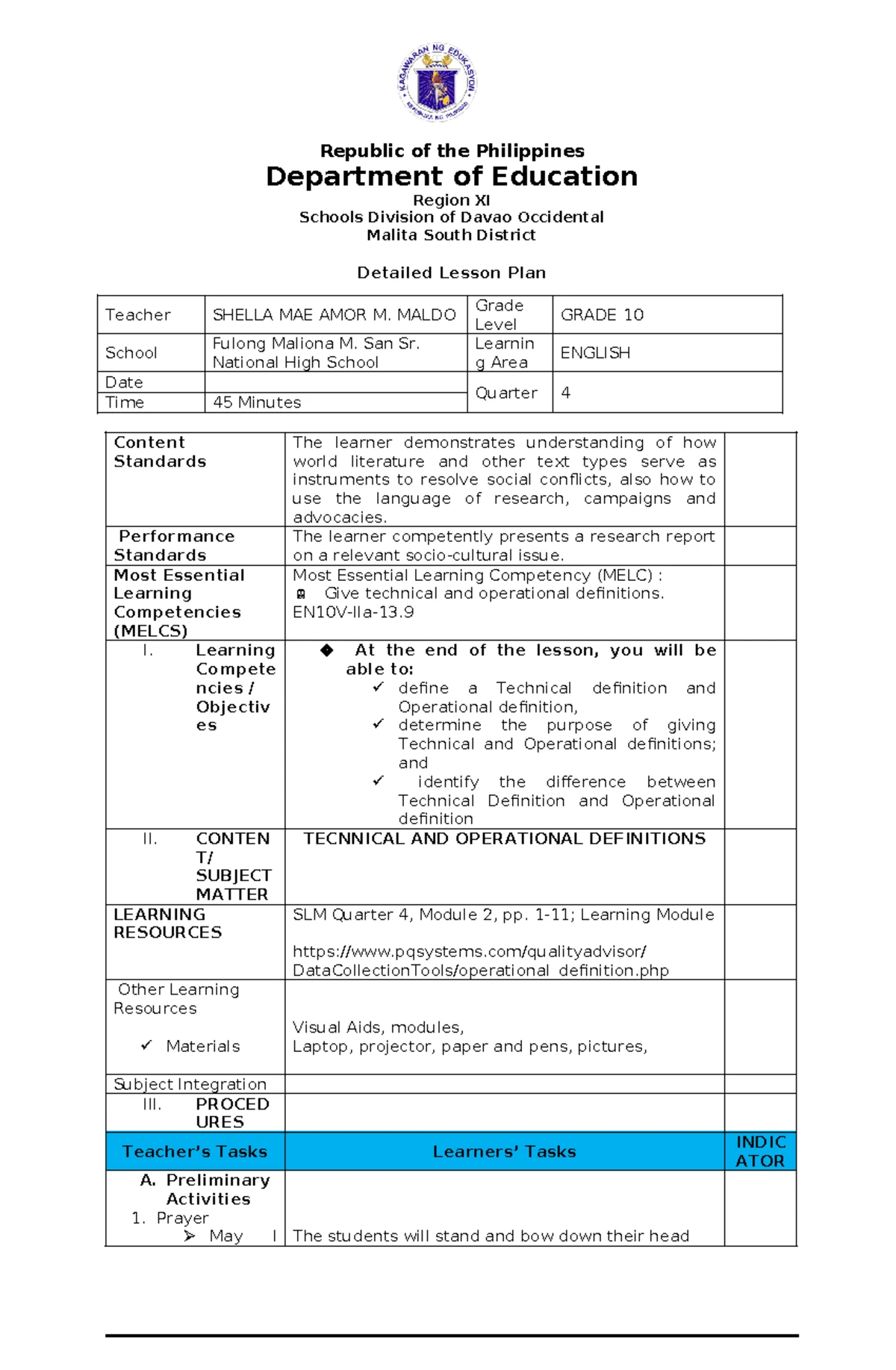Exploring Textual Aids in World Literature: English 10 Lesson Plan ...