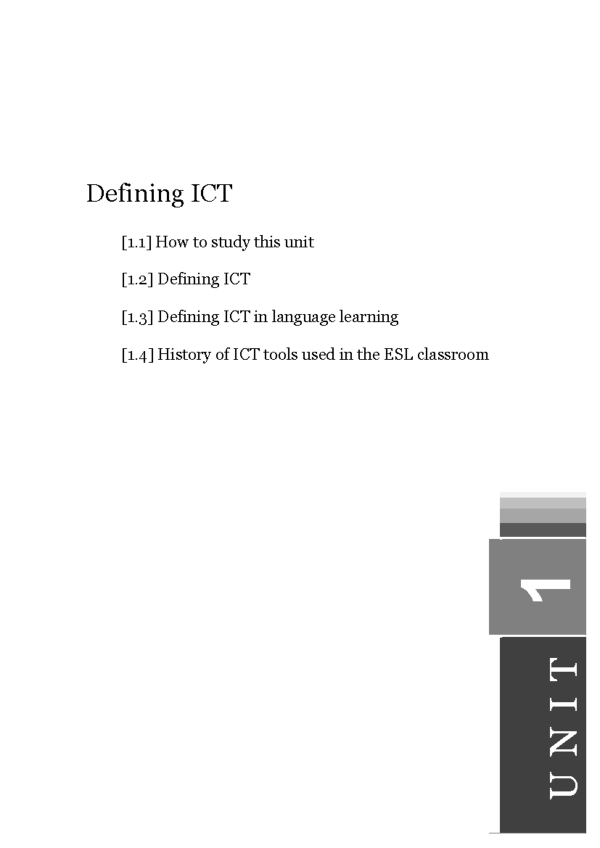 1-ICT - Unit 1: Overview of Information and Communication Technology ...
