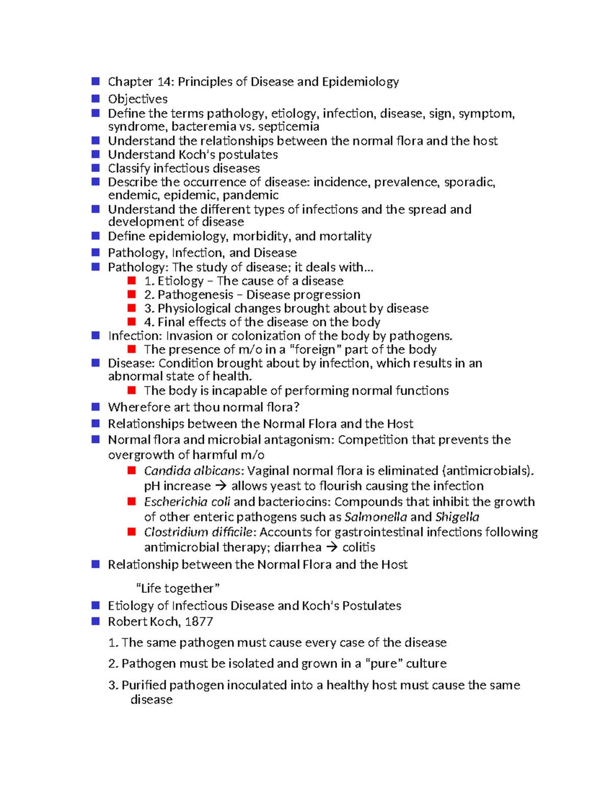 Chapter 14: Principles of Disease & Epidemiology Overview - Studocu