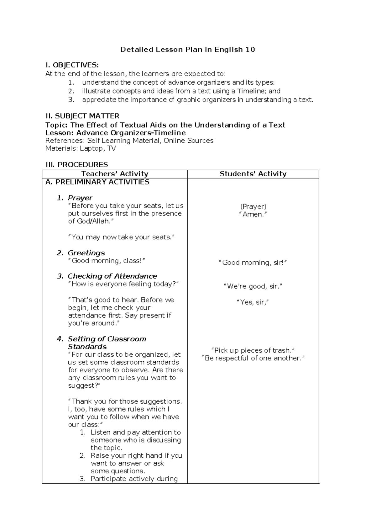 Detailed Lesson Plan in English 10 (Q1M2WK2B) - Detailed Lesson Plan in ...