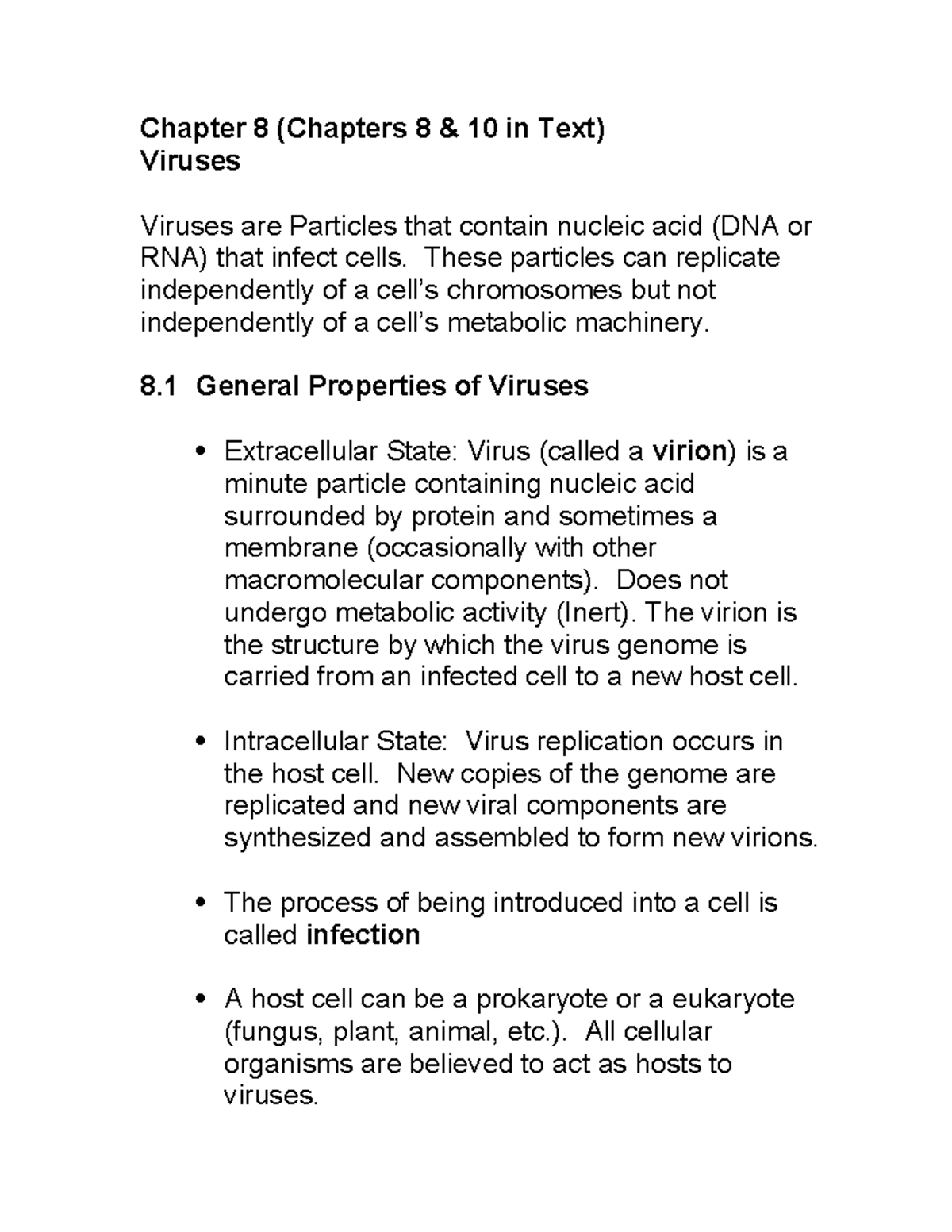 Chapter 08: Viruses - Overview and Key Concepts - Studocu