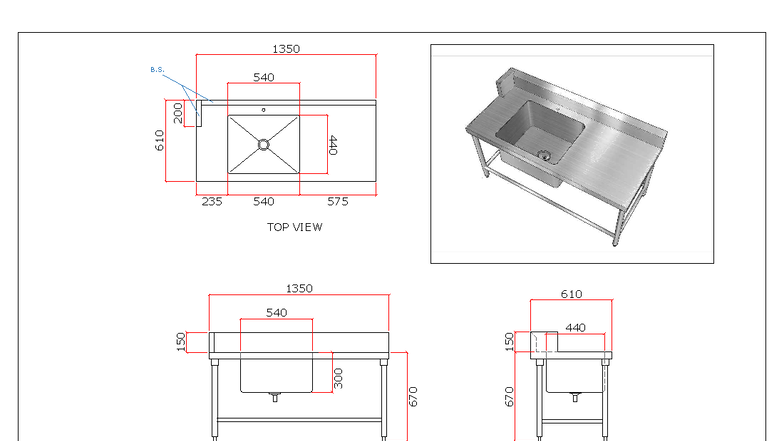 SINK Table 044221 - design of sink and exhaust - Science, Technology ...