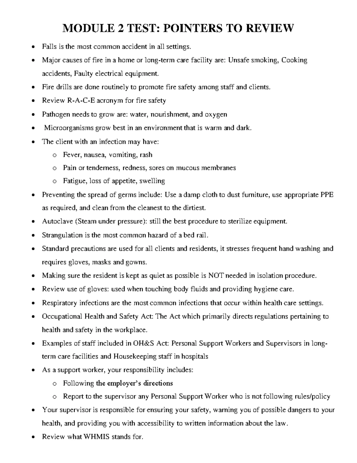 Module 3 - Body Systems Test A Overview - Studocu