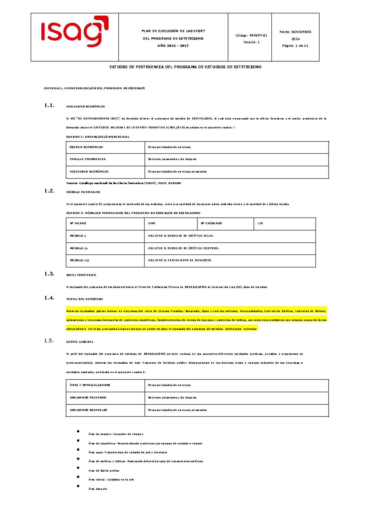 Estudio de Pertinencia del Programa de Esteticismo PEFSRT-2025-2027 - Document Preview