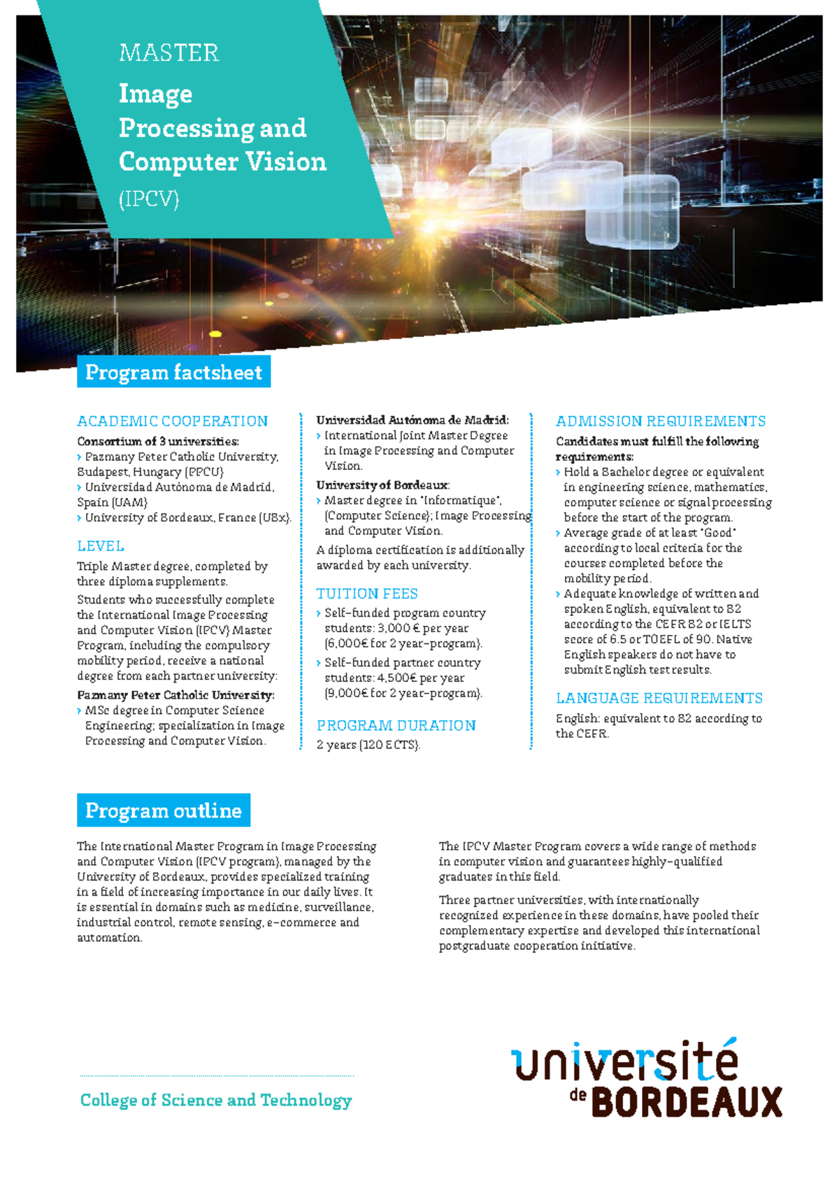 Master IPCV Program Overview: Triple Degree & Admission Info - Studocu