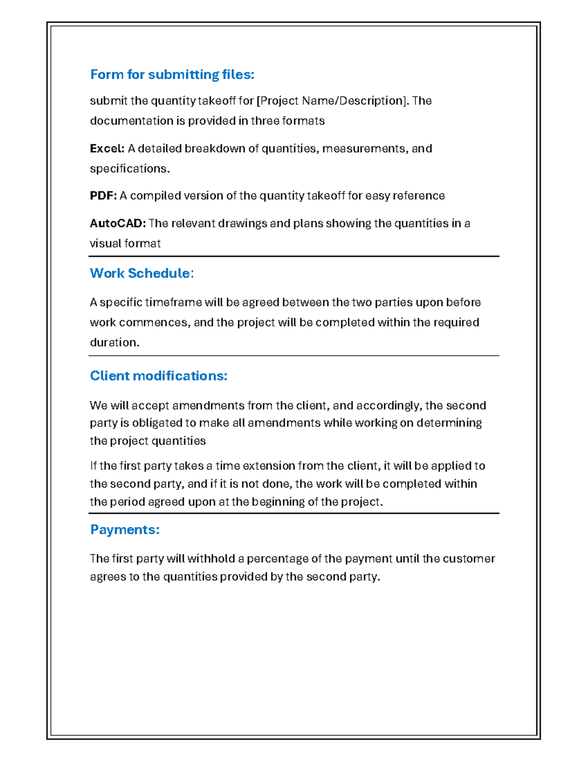 Form for QS contract - Form for submitting files: submit the quantity ...