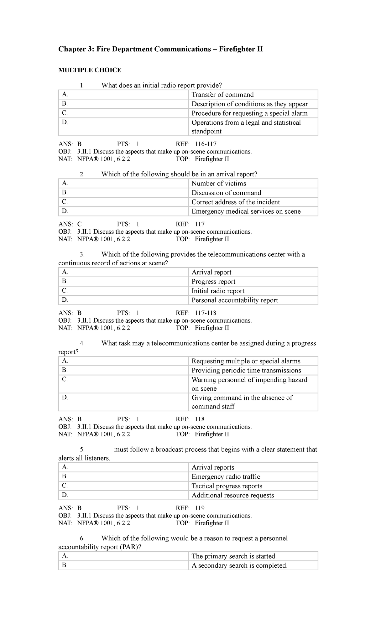 Ch03a - study - Chapter 3: Fire Department Communications – Firefighter ...