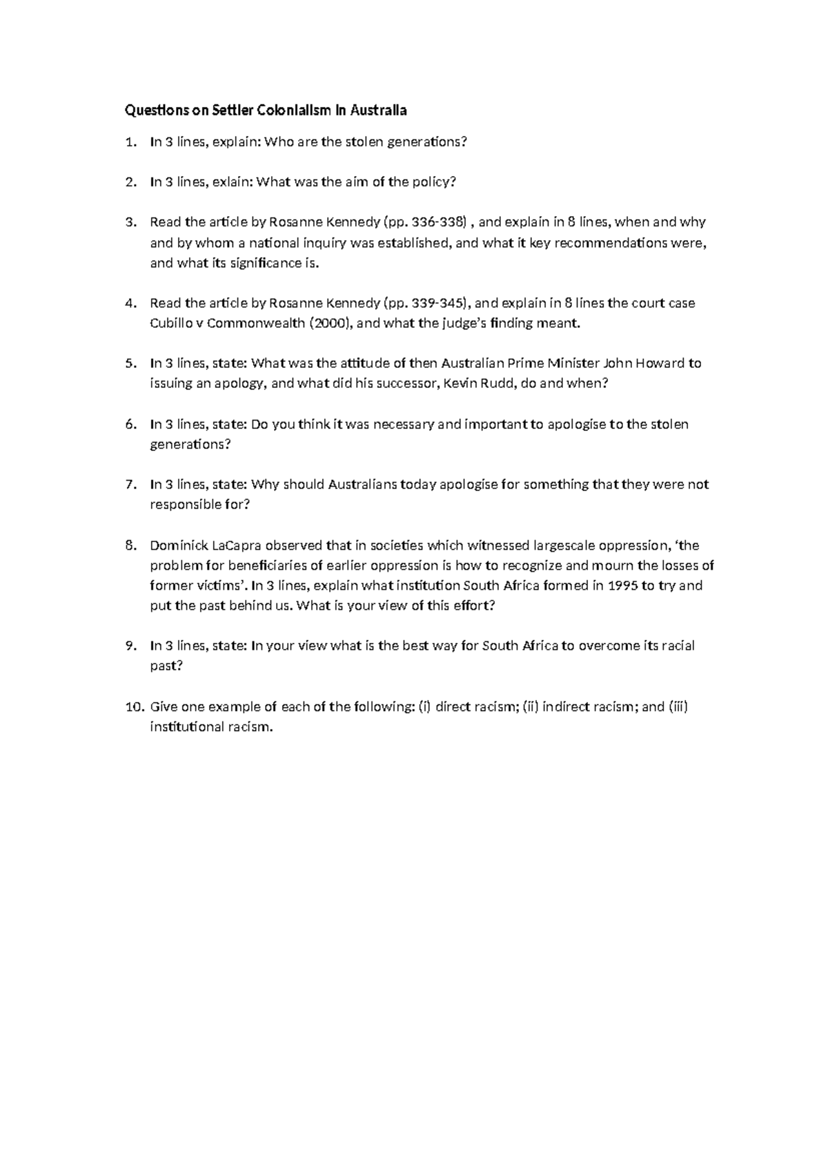 Settler Colonialism in Australia: Key Questions & Insights (5 ...