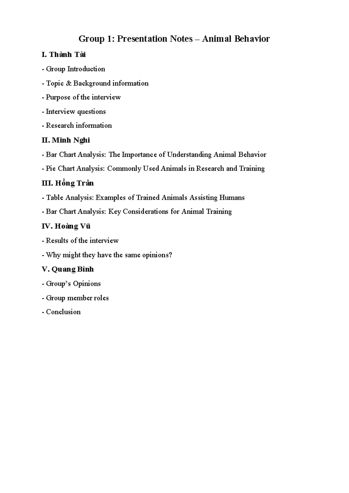 Group 1 - Presentation Notes - Thành Tài - Group Introduction - Topic ...