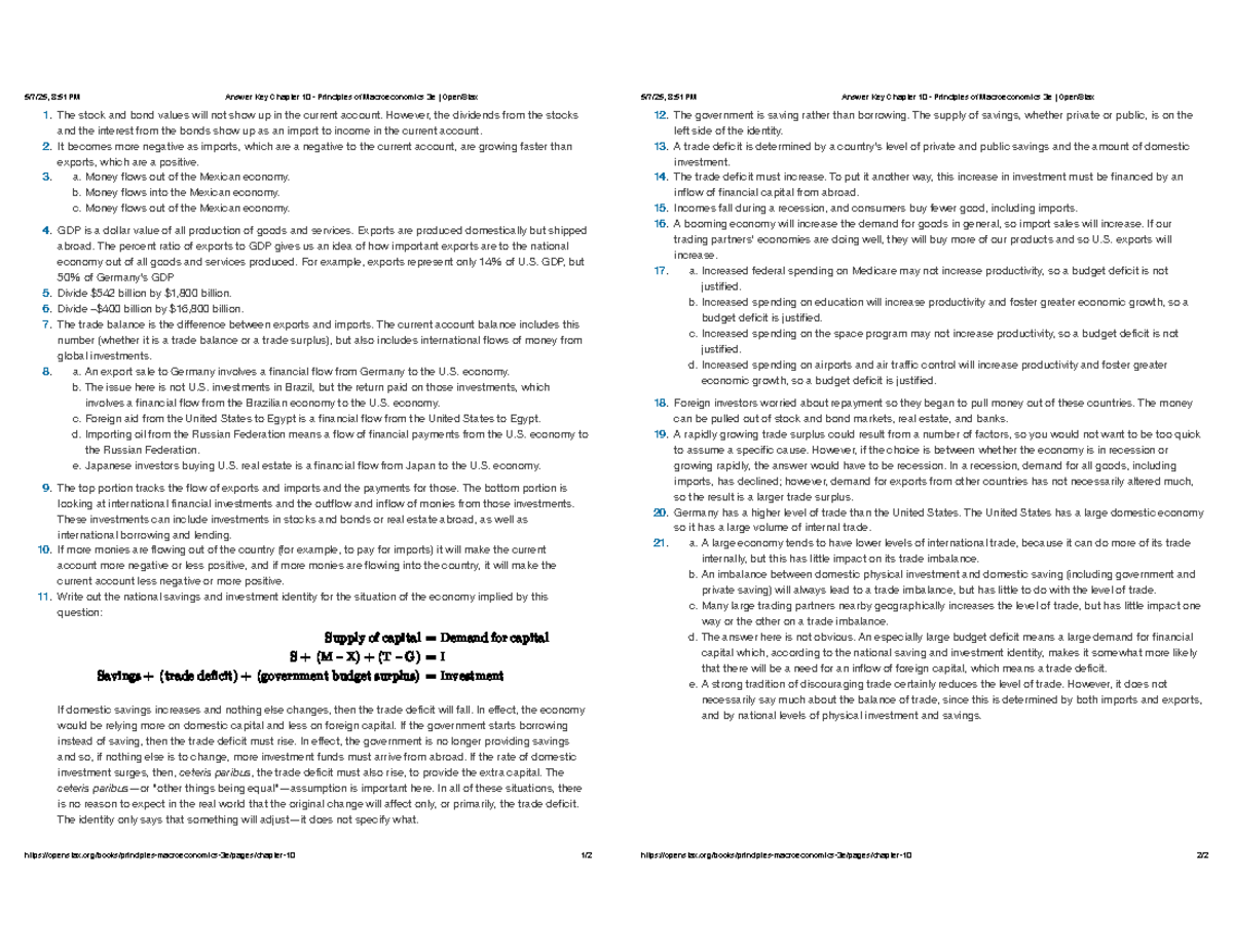 Answer Key for Chapter 10: Principles of Macroeconomics 3e (Exam Prep ...