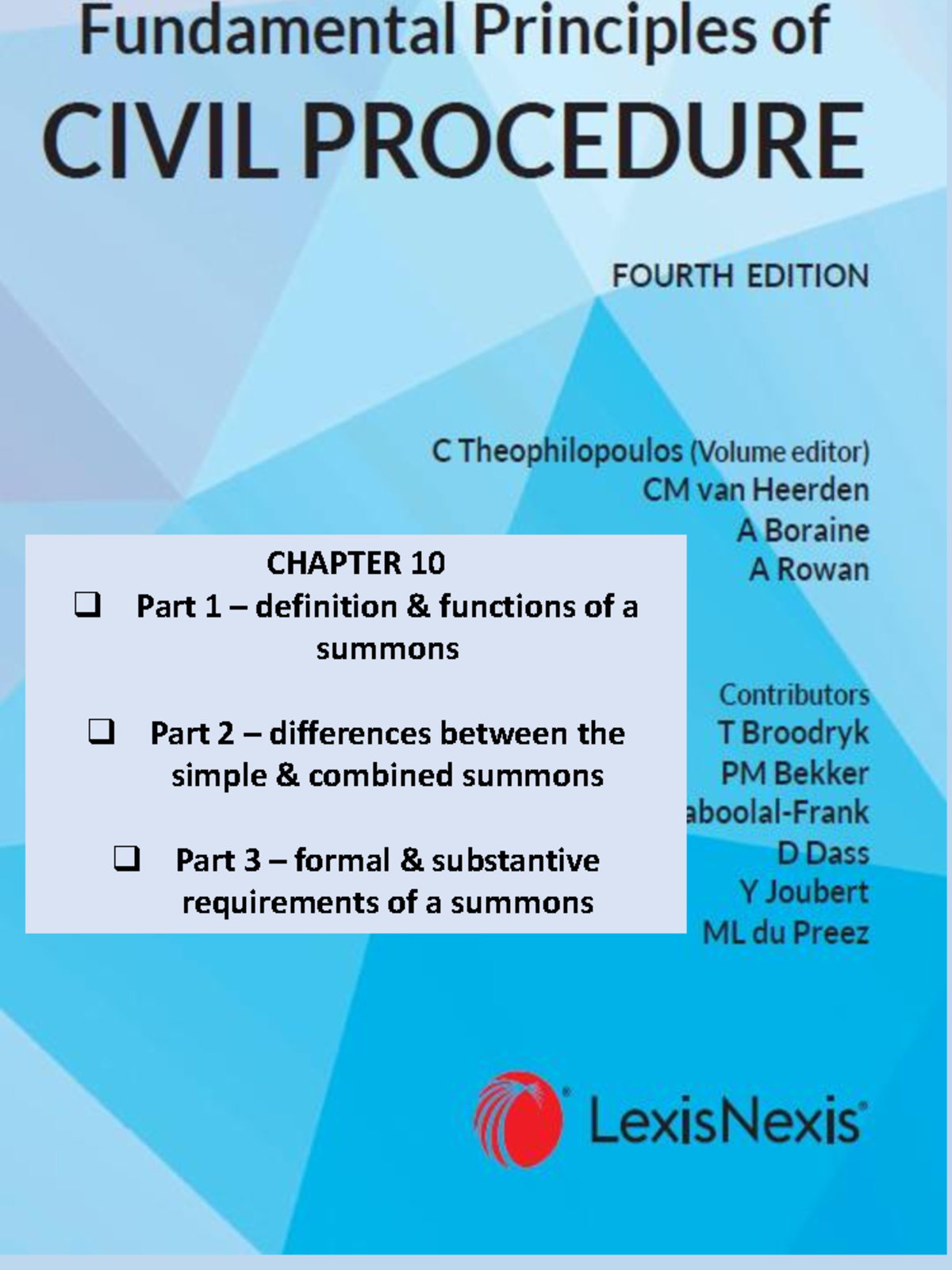 CH 10 - Understanding Summons: Definition, Types & Requirements - Studocu