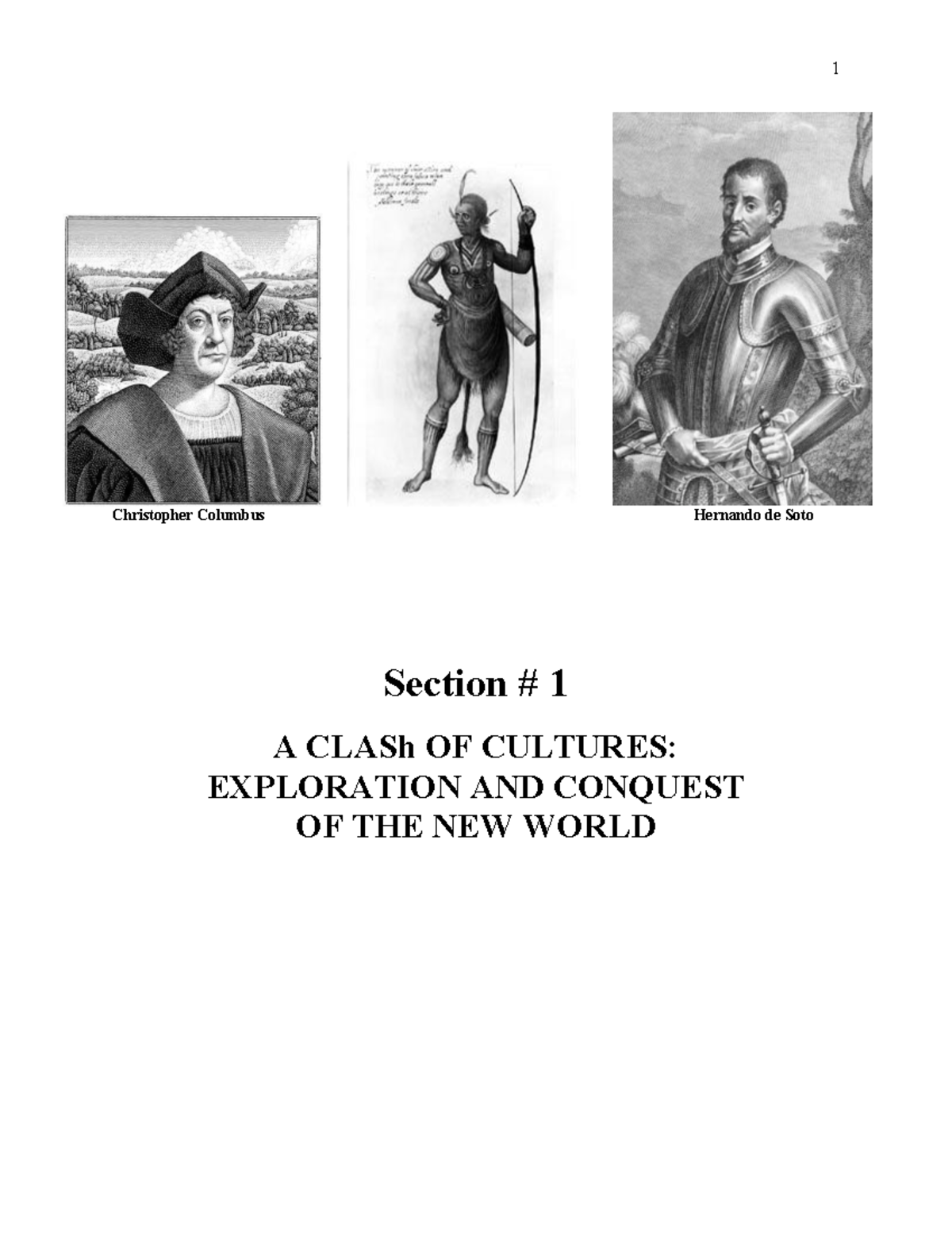 CLAS 1: Exploration and Conquest of the New World - Spanish Impacts on ...