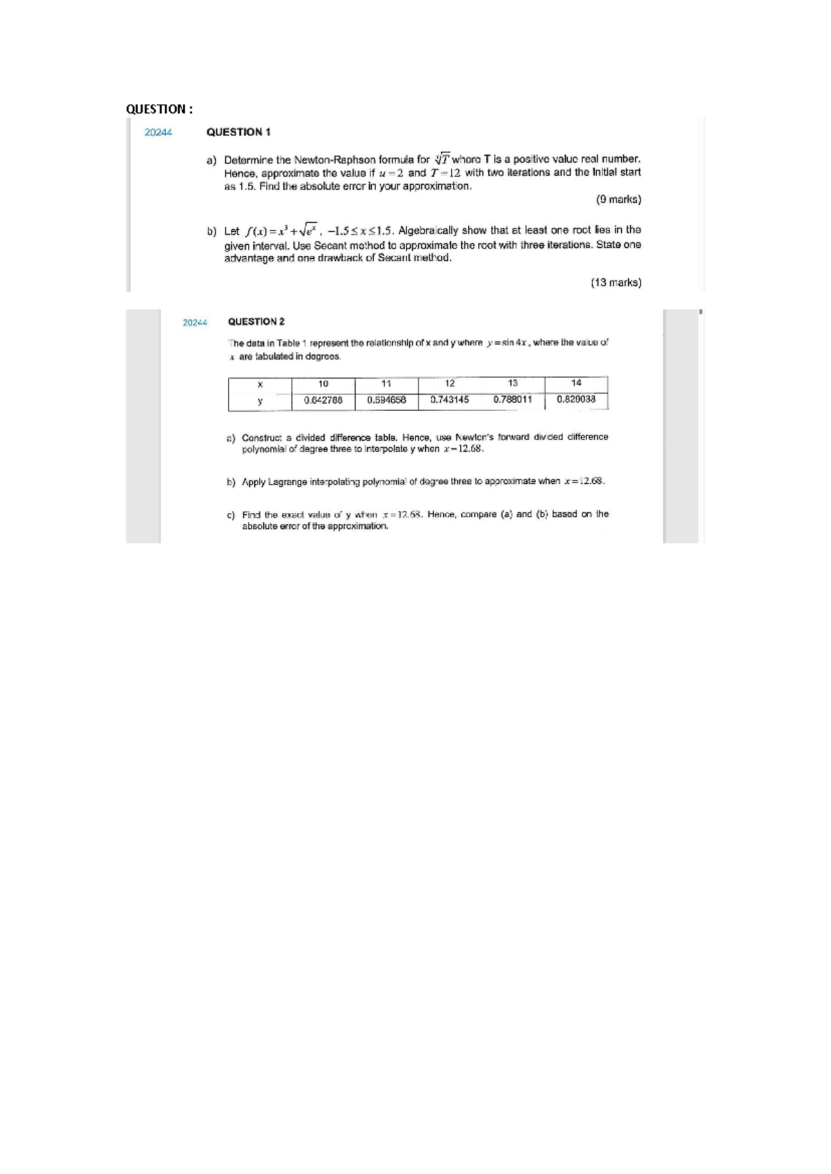 Question & Answer (MAT575) - science mathematical modeling and analytic ...