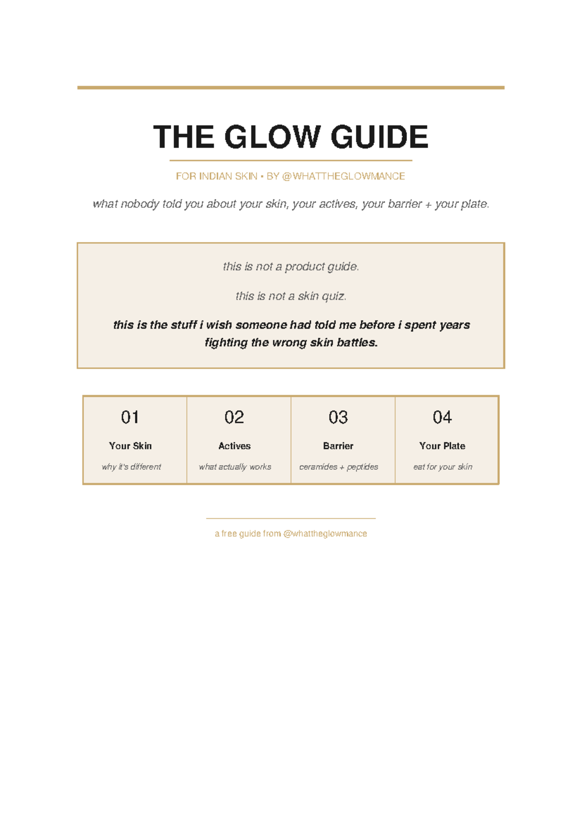 The Glow Guide for Indian Skin: Essential Insights & Actives - Studocu