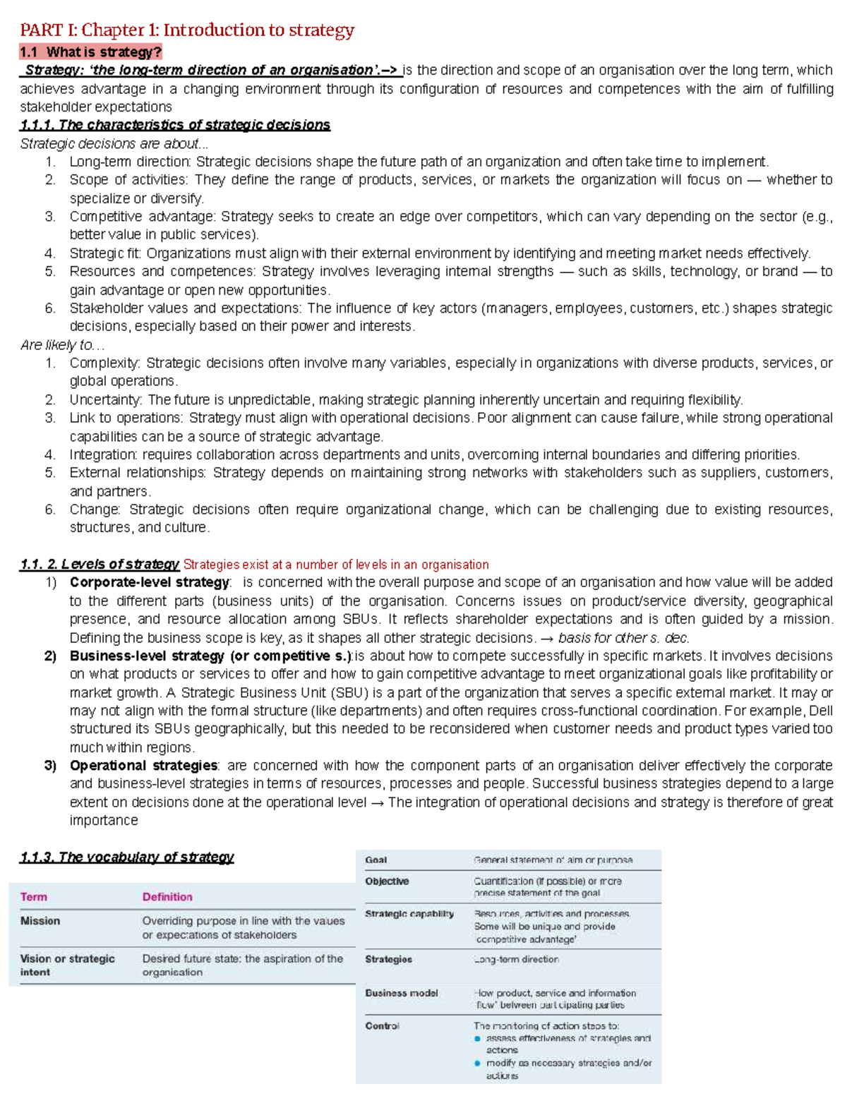 Strategic Management Overview: Key Concepts and Frameworks (SM 101 ...