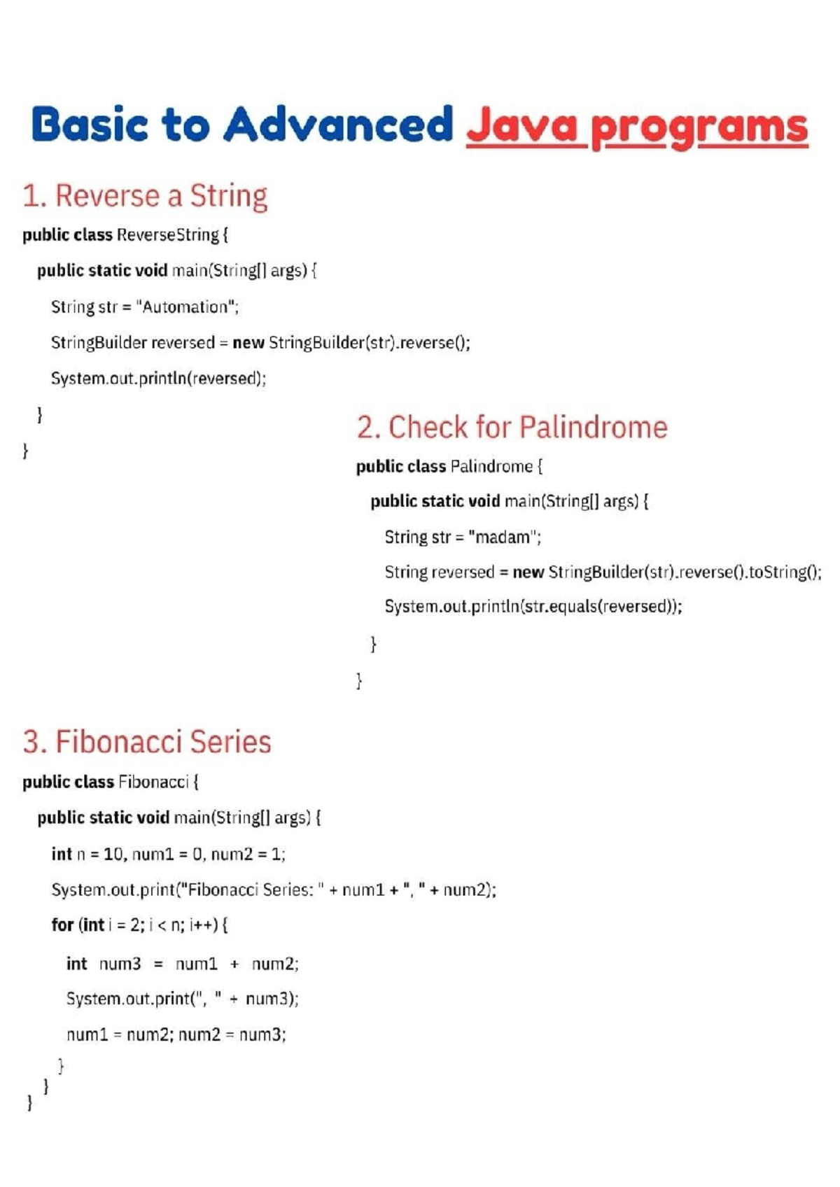 Master Java with 20 Essential Programs (CS101) - Studocu