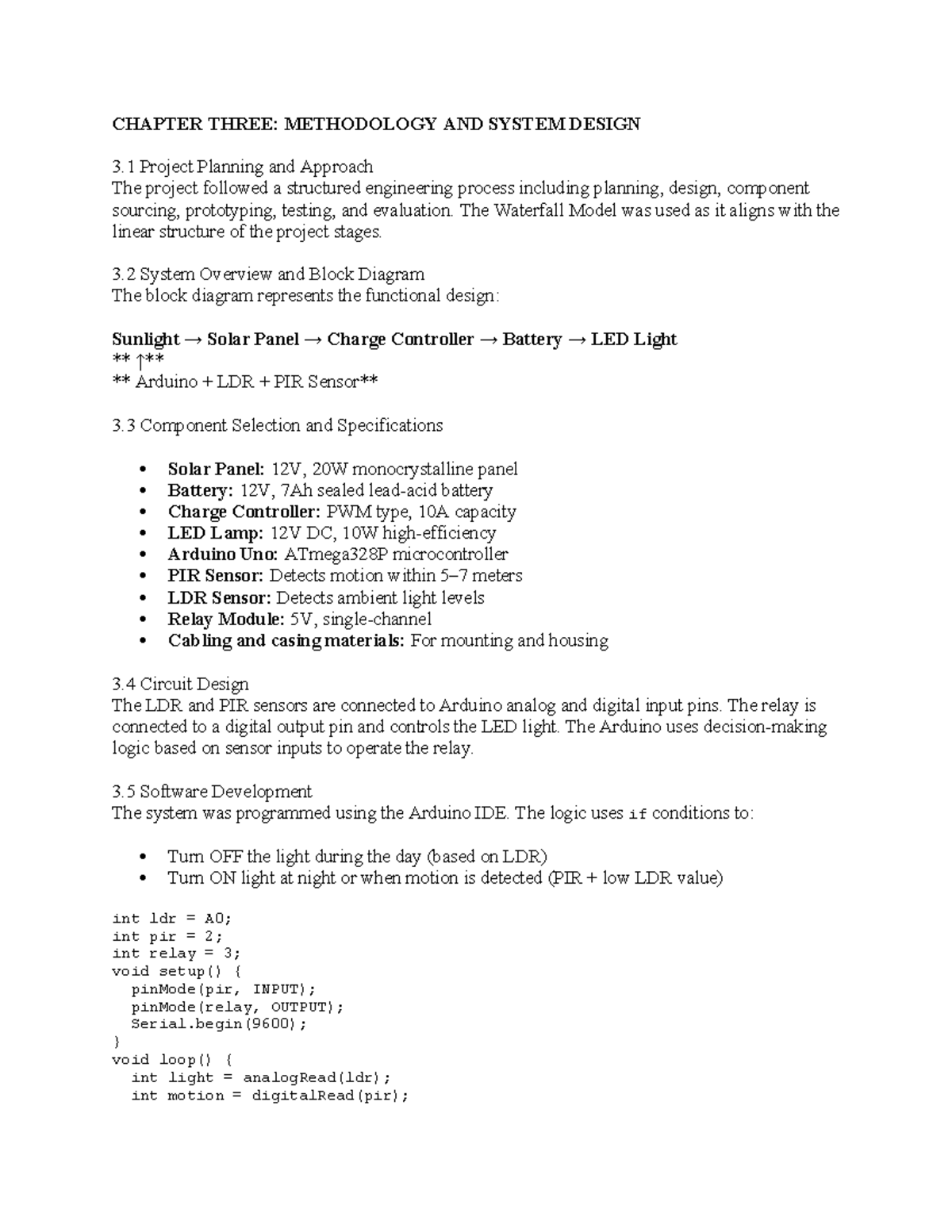 CHAPTER 3: METHODOLOGY & SYSTEM DESIGN - Electrical Engineering Project ...