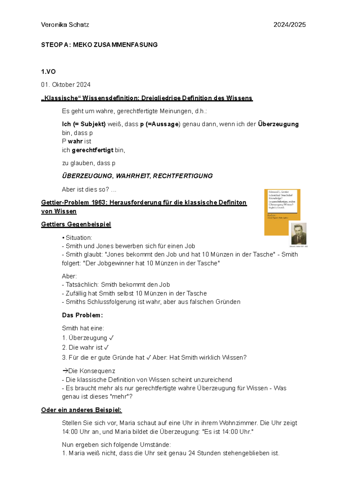 Steop A: MEKO Zusammenfassung der Wissensdefinition und Kommunikation ...