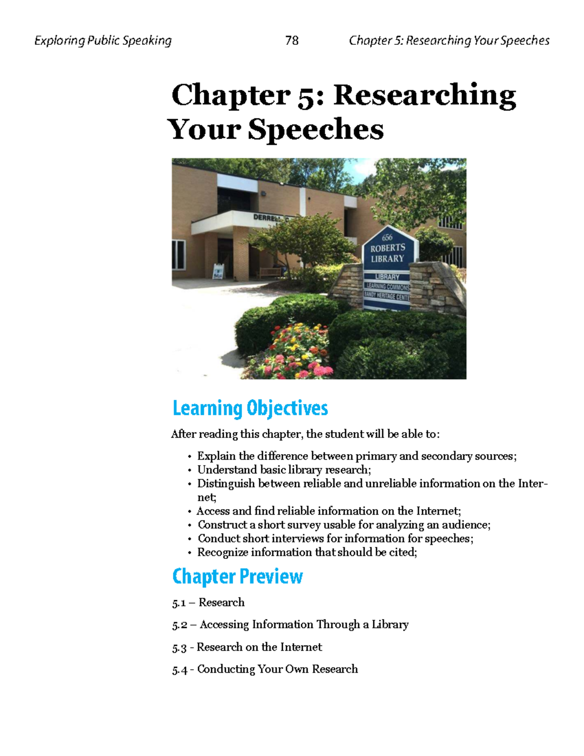 Exploring Public Speaking 78: Chapter 5 - Researching Your Speeches ...