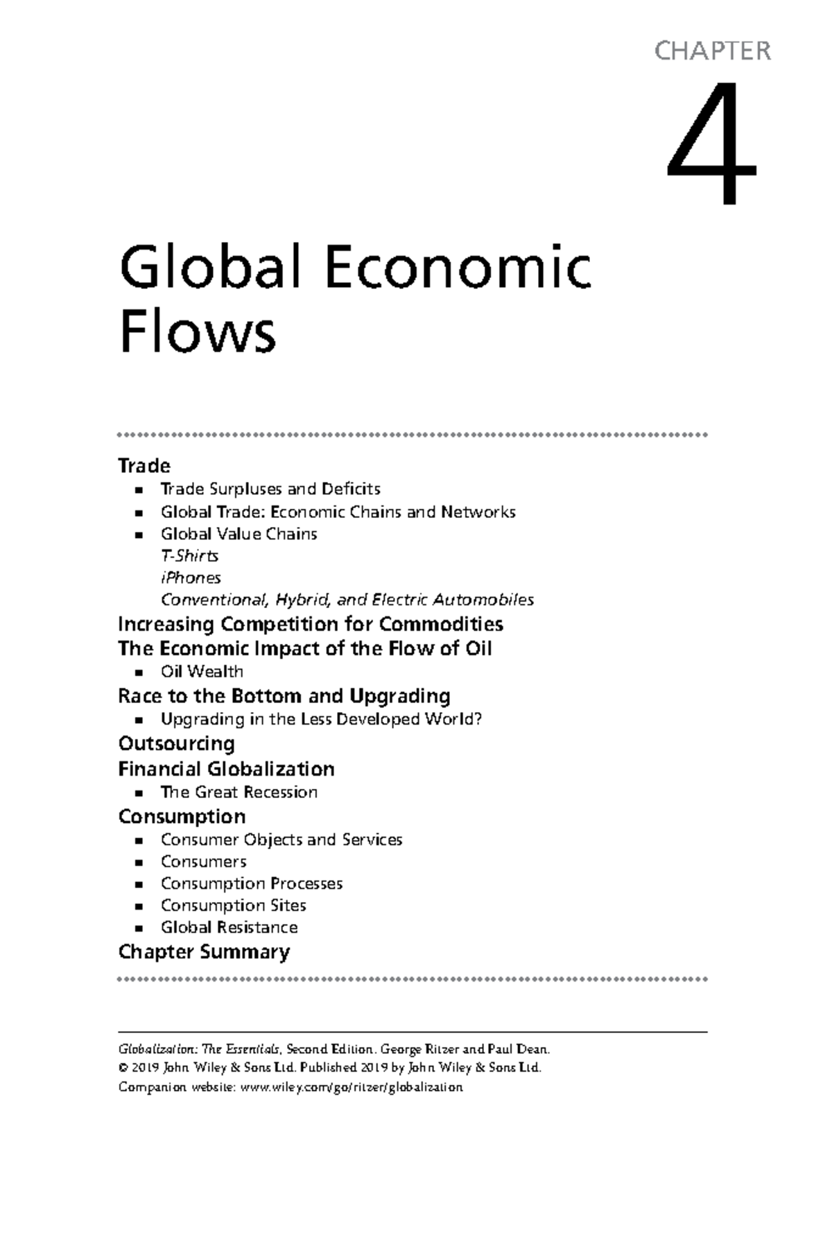 Globalization Essentials: Lecture Notes on Economic Flows (Chapter 4 ...