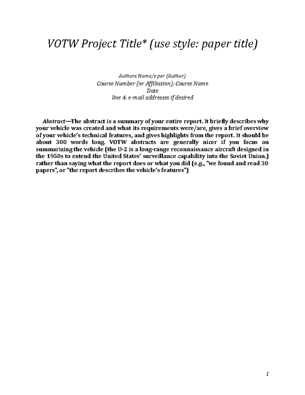 AAE251 VOTW report template - VOTW Project Title* (use style: paper ...