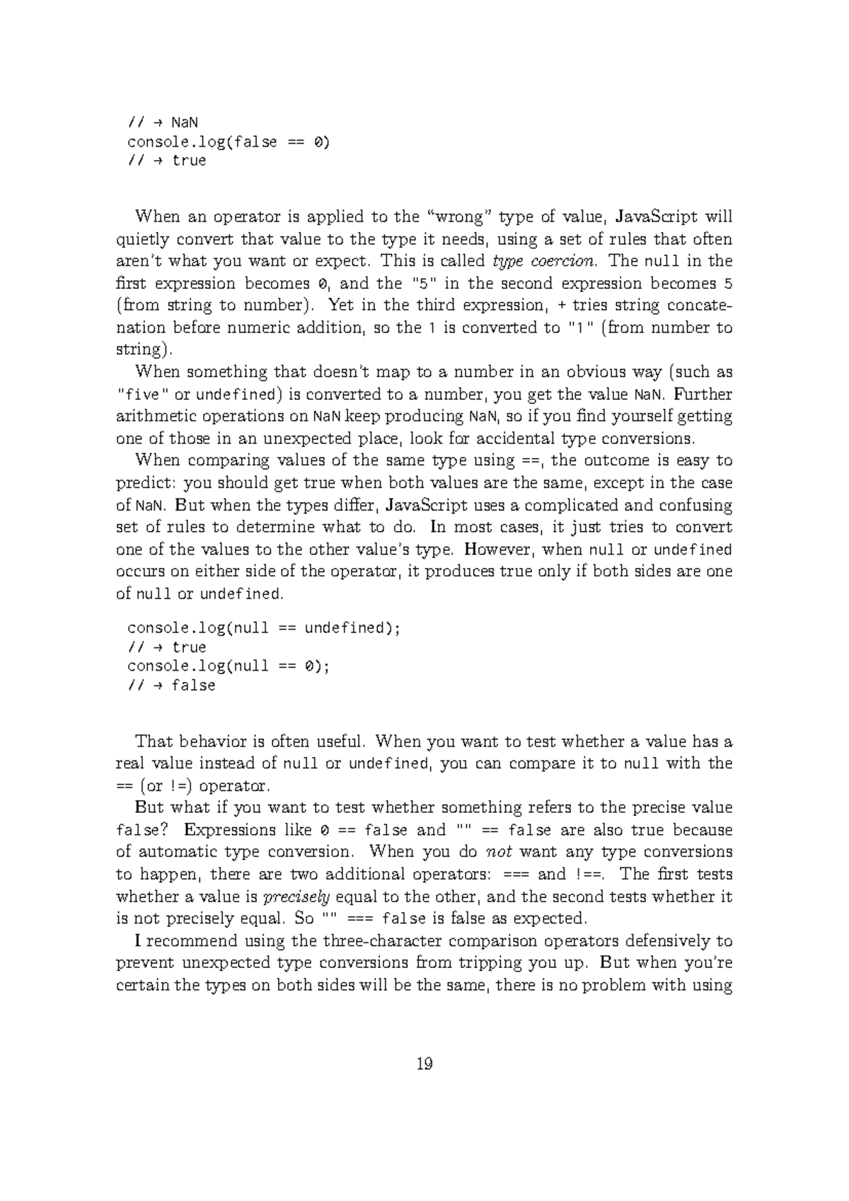 Javascript A Modern Introduction to Programming - // → NaN console ...