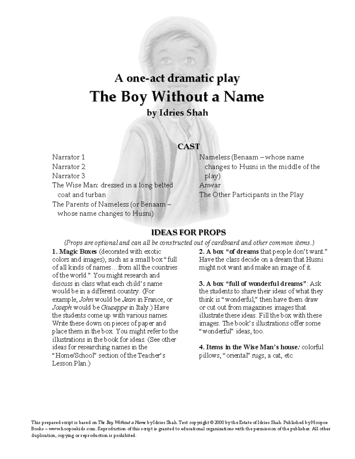 Boy Without a Name - Readers Theater Script (C CA ASST T) - Studocu