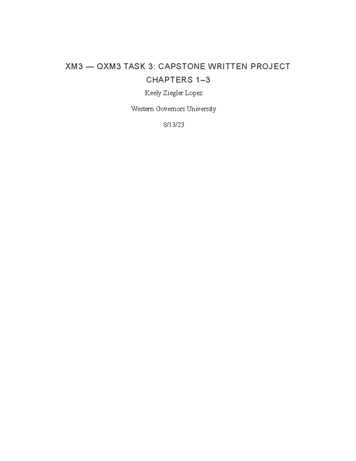 Capstone Written Project (XM3) Chapters 1-3: Enhancing Historical ...